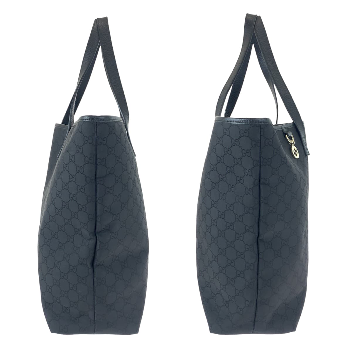 GUCCI グッチ インターロッキング ブラック 黒 ナイロン 211525 ショルダーバッグ トートバッグ  メンズ