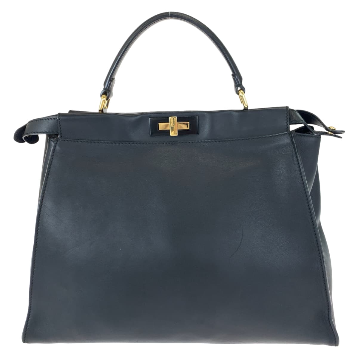 FENDI フェンディ ピーカブー ラージ ブラック 黒 ゴールド金具 レザー ショルダーバッグ ハンドバッグ 2way  レディース