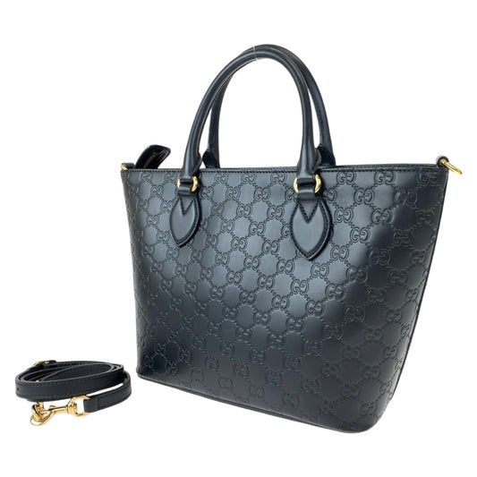 GUCCI グッチ グッチシマ ブラック 黒 シマレザー 432124 ショルダーバッグ ハンドバッグ 2way  レディース