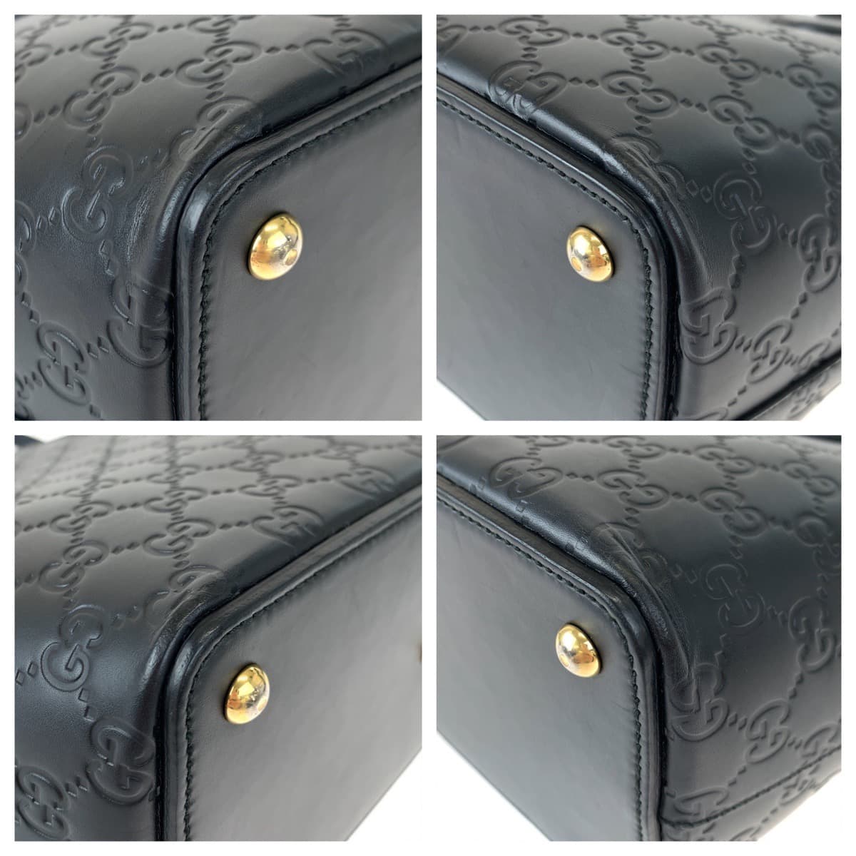GUCCI グッチ グッチシマ ブラック 黒 シマレザー 432124 ショルダーバッグ ハンドバッグ 2way  レディース