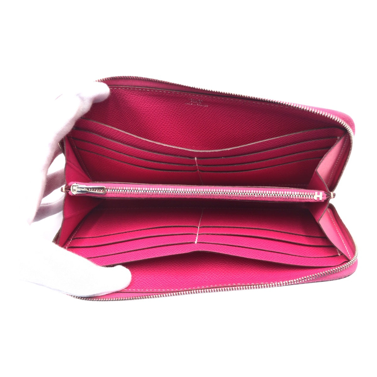 HERMES エルメス アザップ ロング クラシック ローズティリアン ピンク シルバー金具 ヴォーエプソン 長財布 ラウンドファスナー ラウンドジップ ◻︎O刻印  レディース