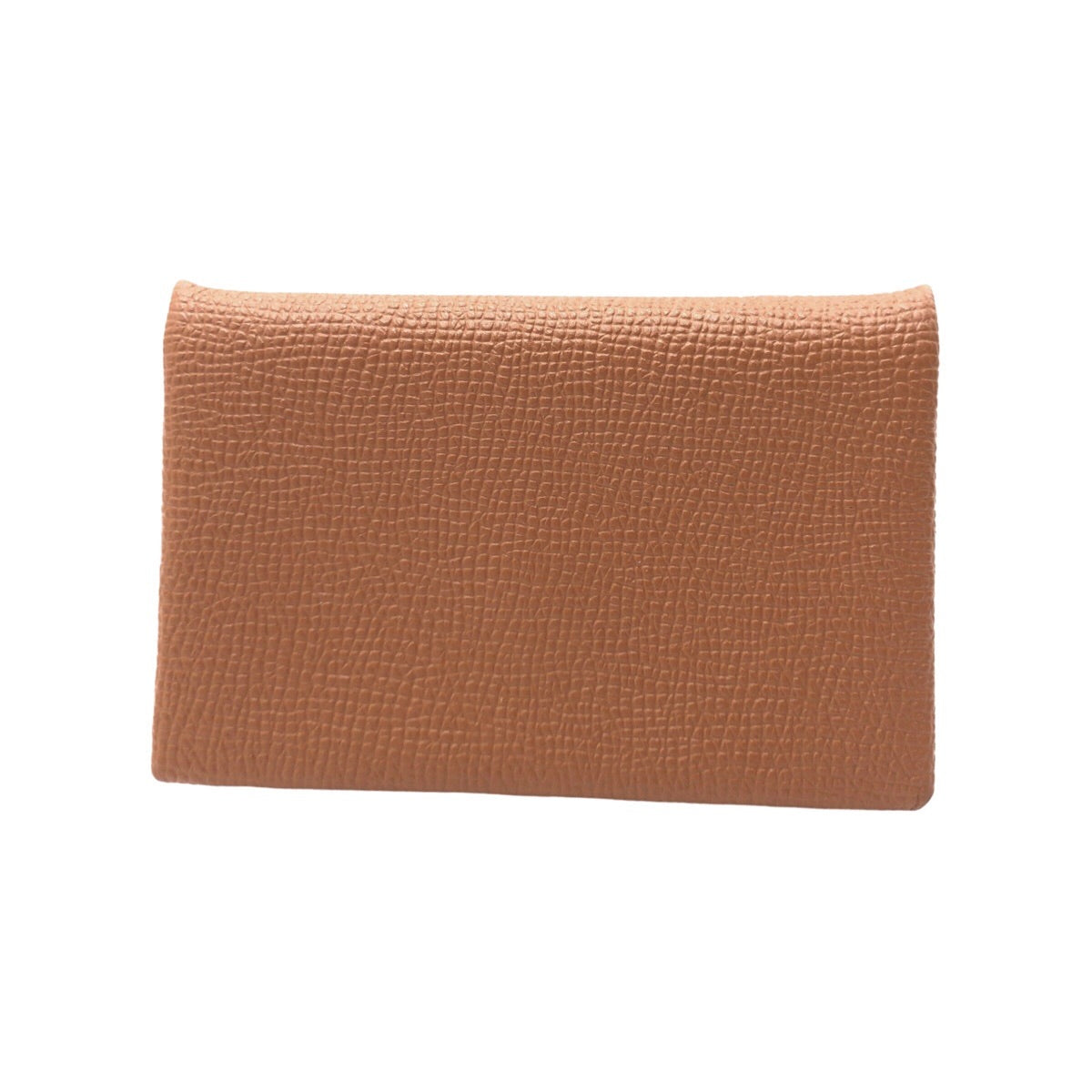 HERMES エルメス カルヴィ ゴールド ブラウン 茶 シルバー金具 ヴォーエプソン カードケース 名刺入れ C刻印  メンズ