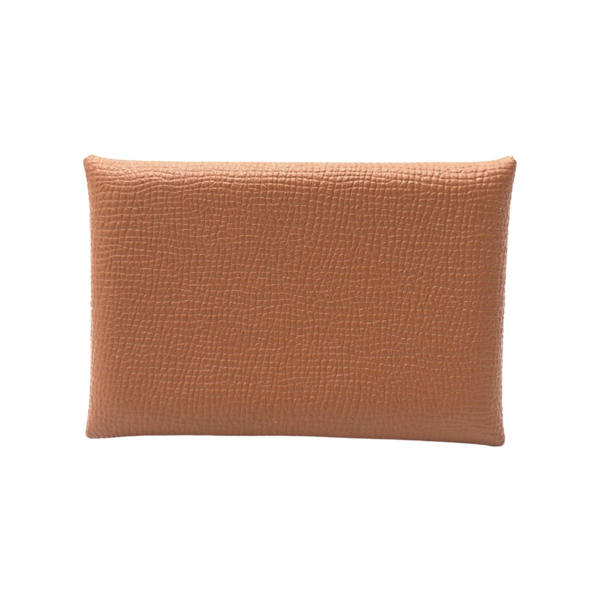 HERMES エルメス カルヴィ ゴールド ブラウン 茶 シルバー金具 ヴォーエプソン カードケース 名刺入れ C刻印  メンズ