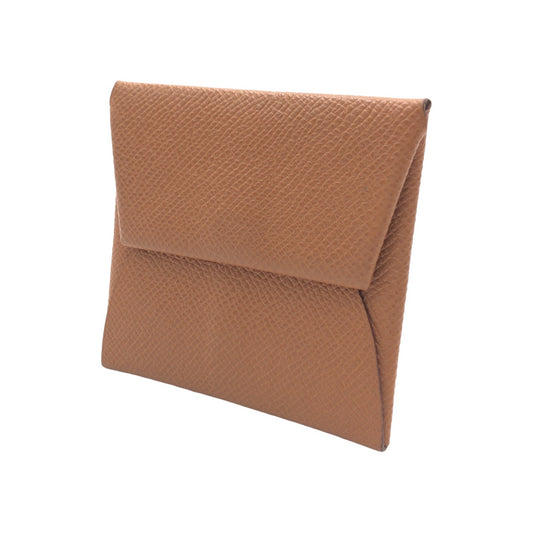 HERMES エルメス バスティア ゴールド ブラウン 茶 ゴールド金具 ヴォーエプソン コインケース コンパクトウォレット U刻印  レディース