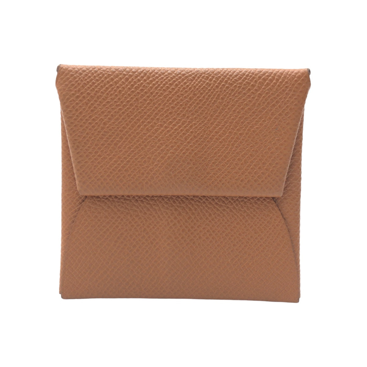 HERMES エルメス バスティア ゴールド ブラウン 茶 ゴールド金具 ヴォーエプソン コインケース コンパクトウォレット U刻印  レディース
