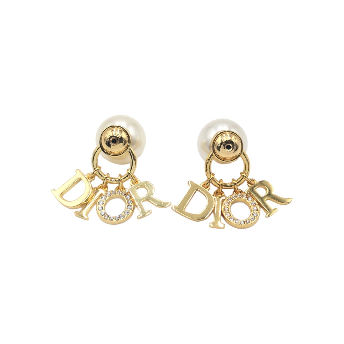 D-026
Dior ディオール トライバル ピアス スウィング ゴールド金具 フェイクパール / ラインストーン E1411TRICY_D301 スタッドピアス  レディース