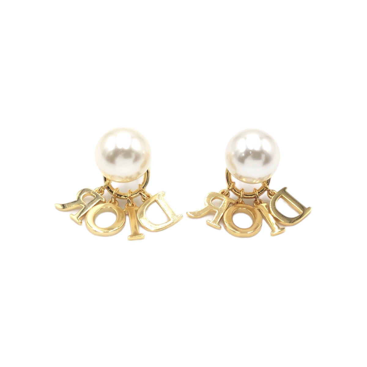 D-026
Dior ディオール トライバル ピアス スウィング ゴールド金具 フェイクパール / ラインストーン E1411TRICY_D301 スタッドピアス  レディース