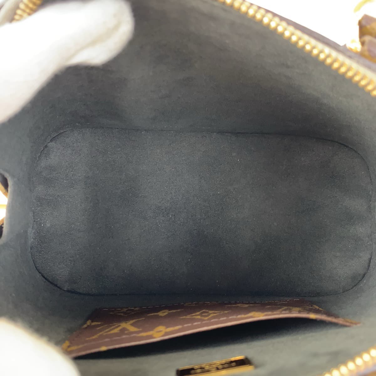 LOUIS VUITTON Louis Vuitton Monogram Vernis Alma BB Champagne Metallized Grey Patent Leather / PVC M44862 Shoulder Bag Handbag 2way Women's