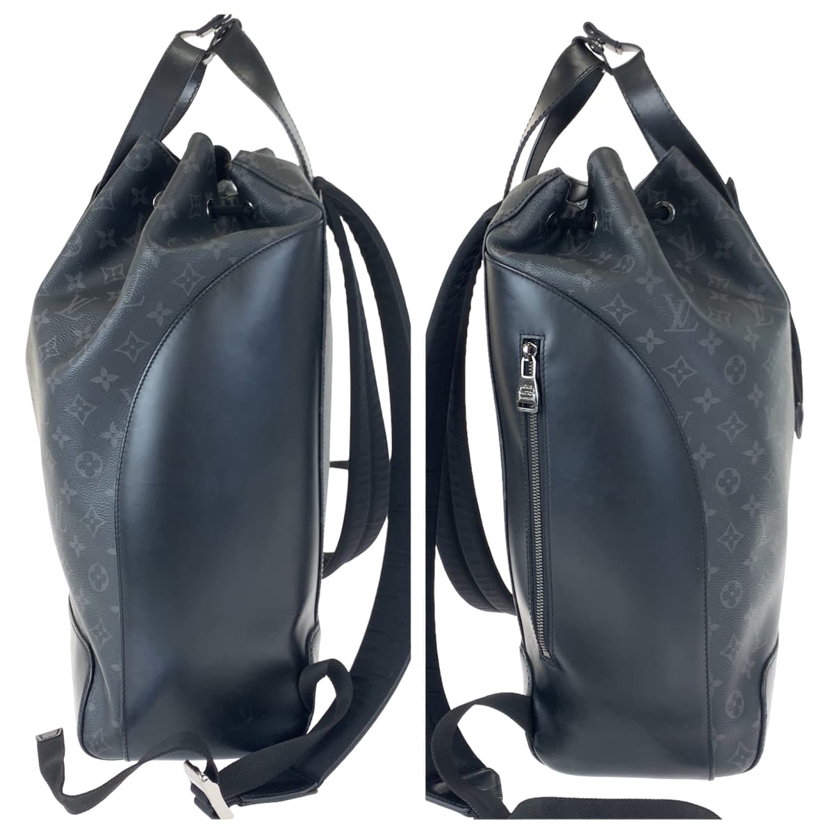 LOUIS VUITTON ルイヴィトン モノグラム エクリプス エクスプローラー ブラック 黒 PVC M40527 リュック バックパック  メンズ