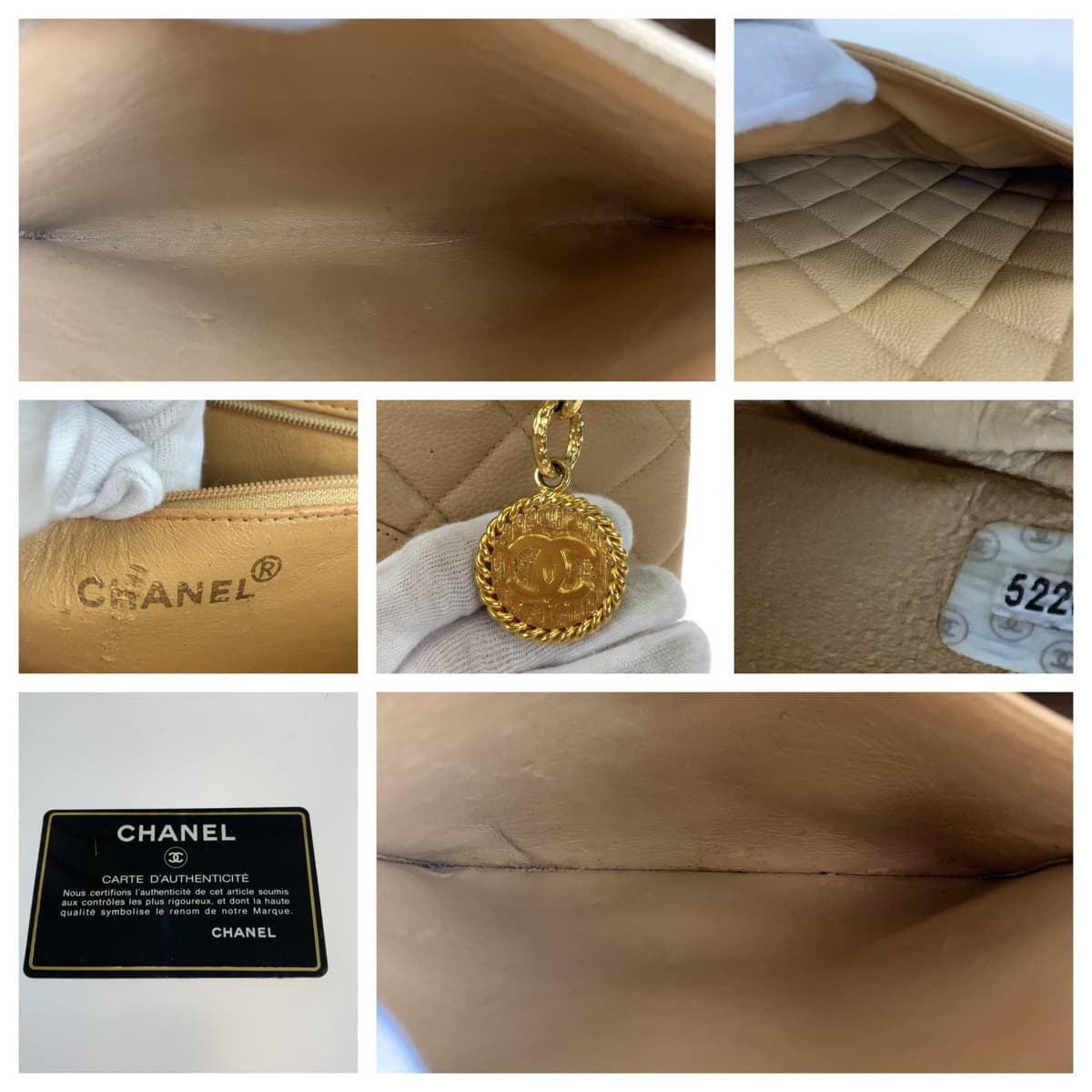 CHANEL シャネル ヴィンテージ 復刻トート ココマーク メダリオン ベージュ ゴールド金具 キャビアスキン トートバッグ ハンドバッグ  レディース