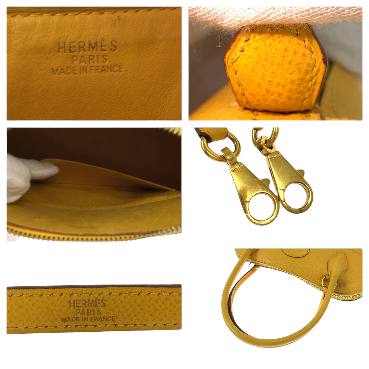 HERMES エルメス ボリード27 ジョーヌアンブル イエロー ゴールド金具 ヴォーエプソン ショルダーバッグ ハンドバッグ 2way □E刻印  レディース