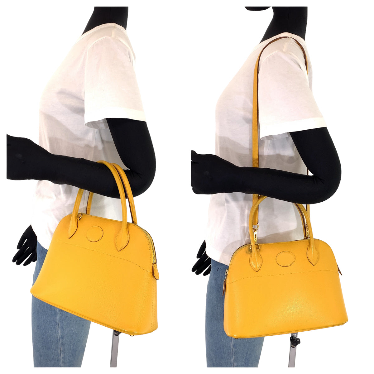 HERMES エルメス ボリード27 ジョーヌアンブル イエロー ゴールド金具 ヴォーエプソン ショルダーバッグ ハンドバッグ 2way □E刻印  レディース