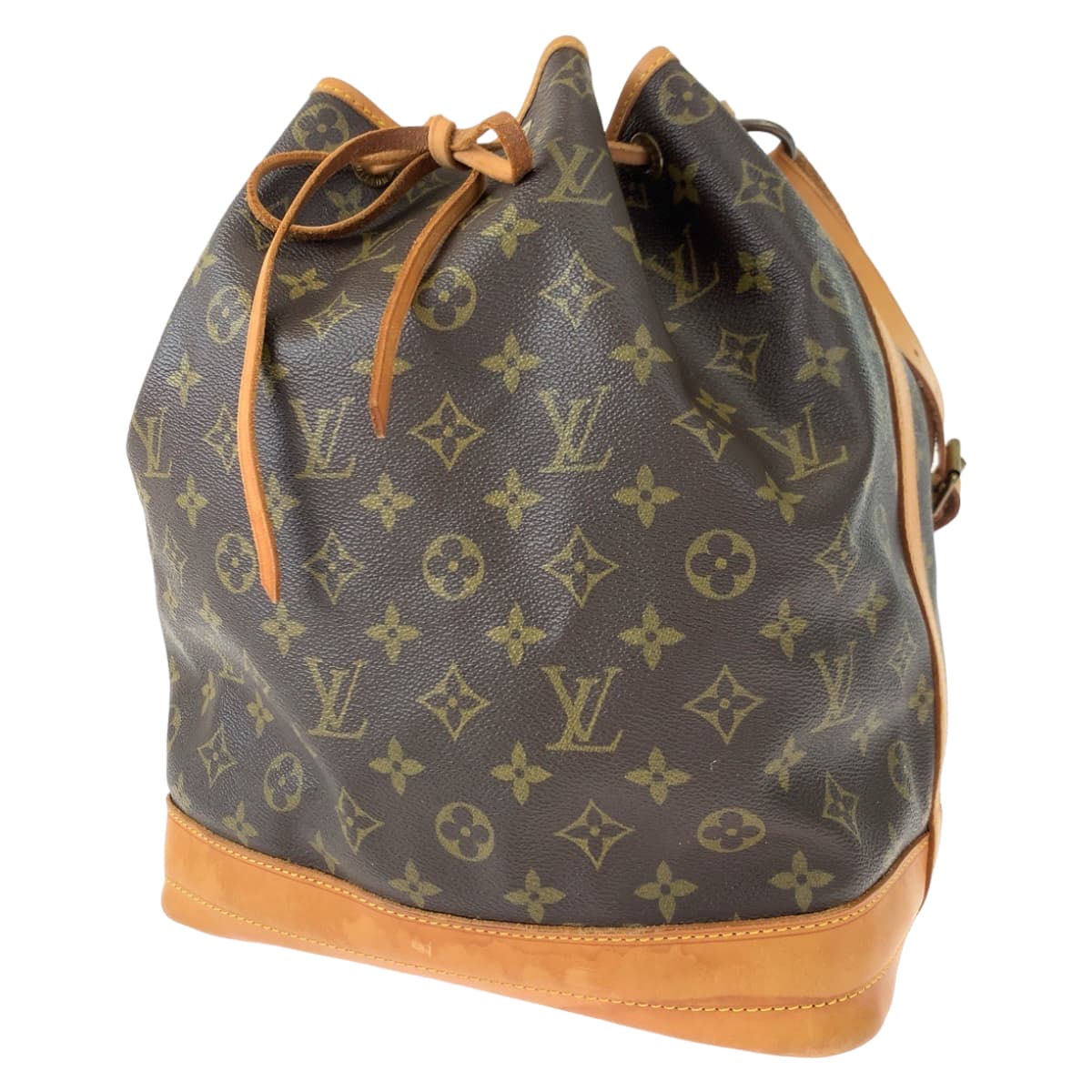 LOUIS VUITTON ルイヴィトン モノグラム ノエ ブラウン 茶 PVC M42224 ショルダーバッグ 肩掛け 巾着  レディース