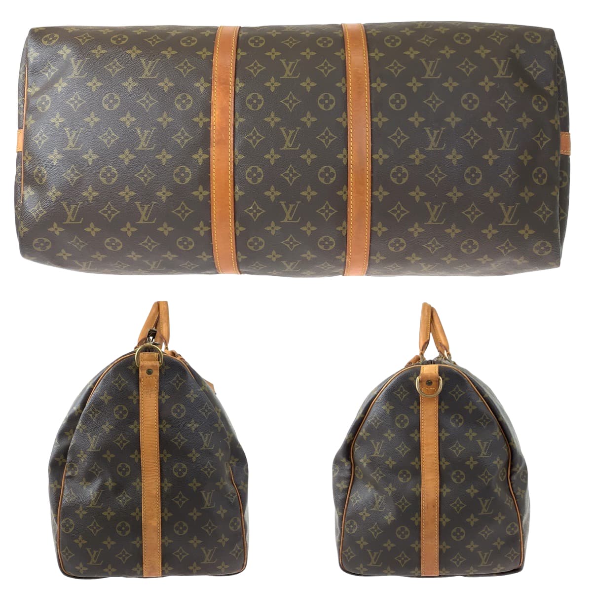 LOUIS VUITTON ルイヴィトン モノグラム キーポル バンドリエール60 ブラウン 茶 PVC M41412 ボストンバッグ 旅行バッグ 男女兼用  メンズ