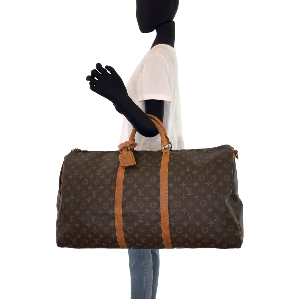 LOUIS VUITTON ルイヴィトン モノグラム キーポル バンドリエール60 ブラウン 茶 PVC M41412 ボストンバッグ 旅行バッグ 男女兼用  メンズ