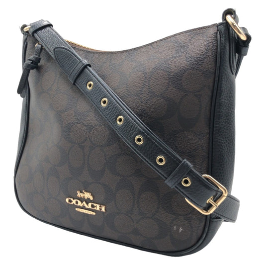 COACH コーチ シグネチャー ブラウン 茶 ゴールド金具 レザー C1649 ショルダーバッグ 斜め掛け  レディース