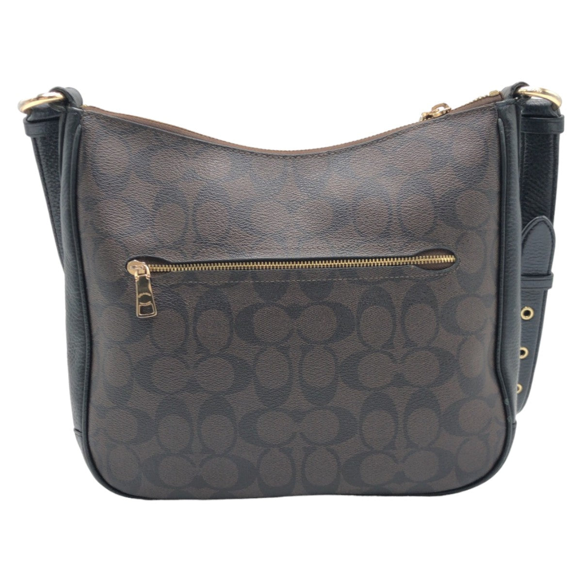 COACH コーチ シグネチャー ブラウン 茶 ゴールド金具 レザー C1649 ショルダーバッグ 斜め掛け  レディース