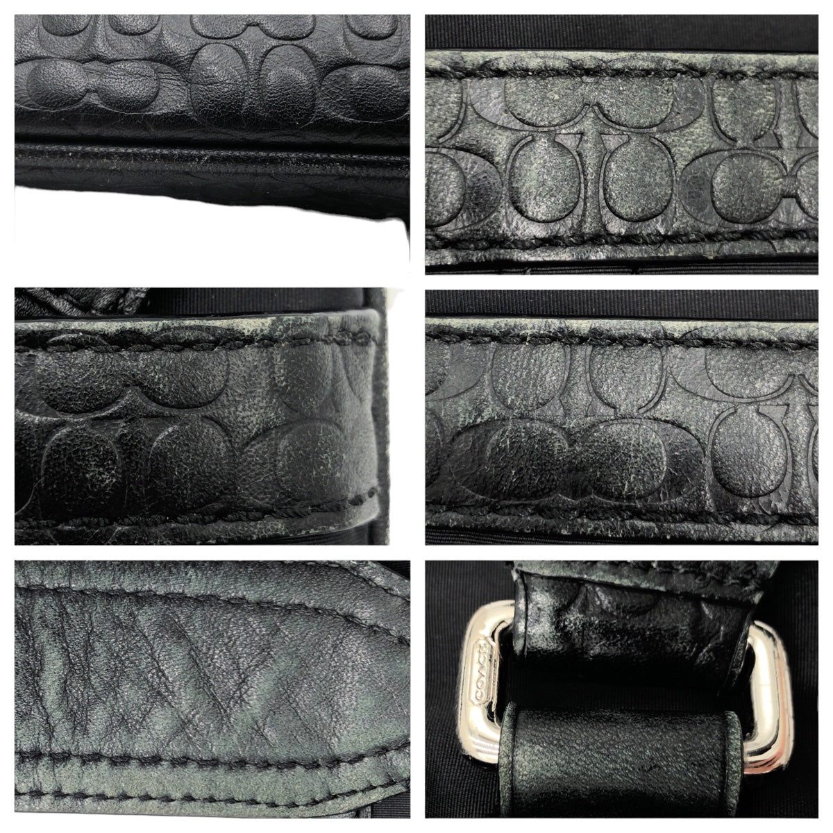 COACH コーチ シグネチャー ブラック 黒 シルバー金具 レザー F70325 ショルダーバッグ ワンショルダーバッグ  メンズ