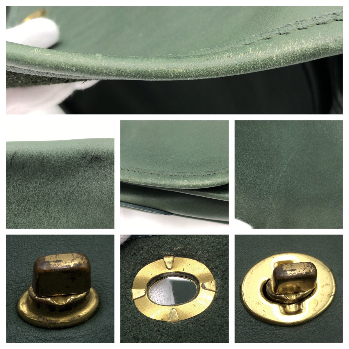 COACH コーチ オールドコーチ グリーン 緑 ゴールド金具 レザー 9790 ショルダーバッグ ワンショルダーバッグ  レディース