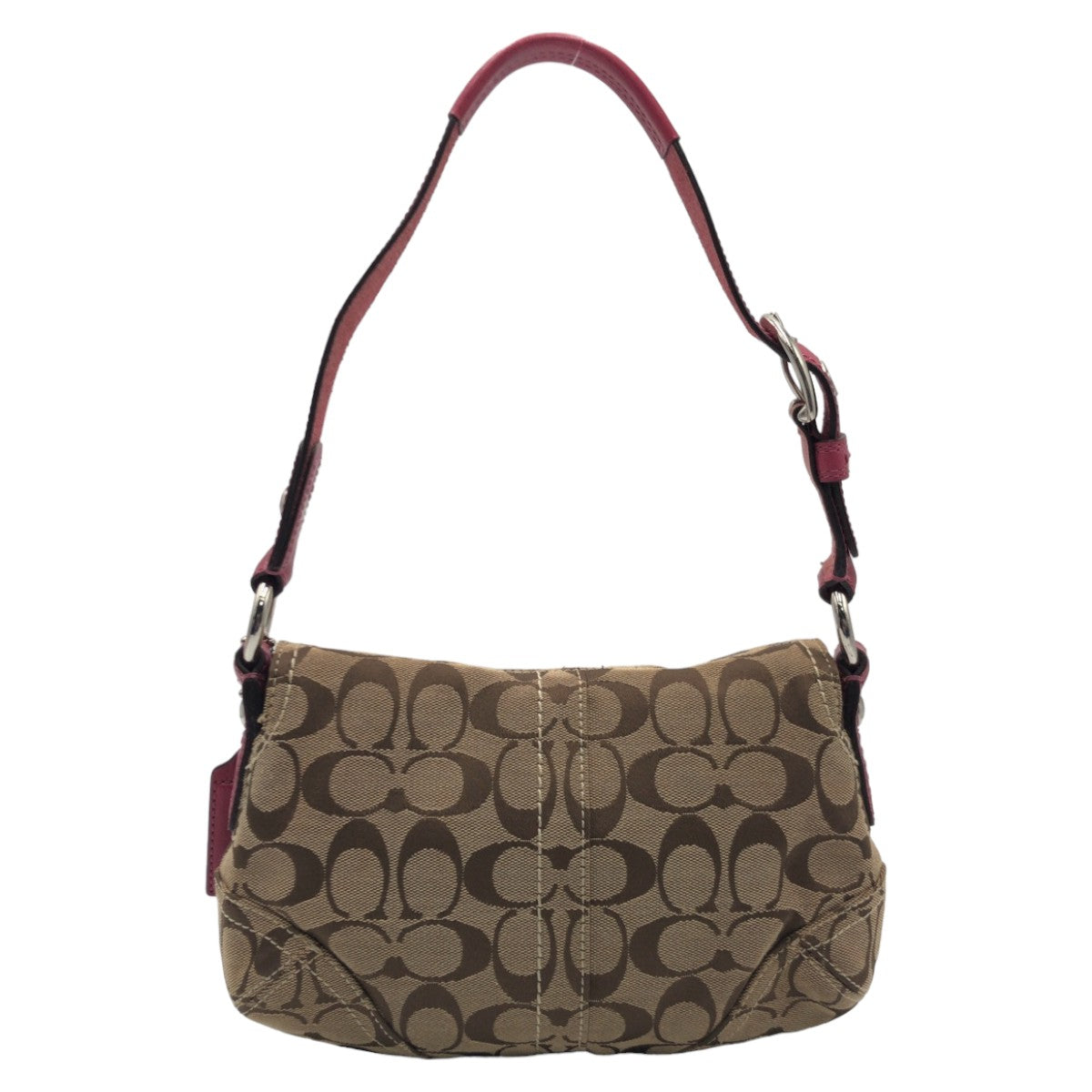 COACH コーチ ソーホー シグネチャー ブラウン 茶 ピンク キャンバス 11860 ショルダーバッグ 肩掛け  レディース