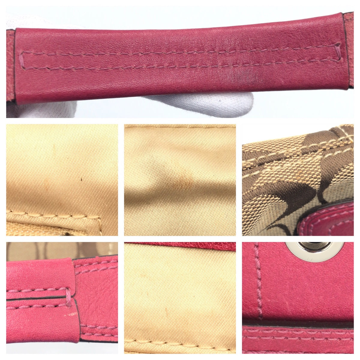 COACH コーチ ソーホー シグネチャー ブラウン 茶 ピンク キャンバス 11860 ショルダーバッグ 肩掛け  レディース