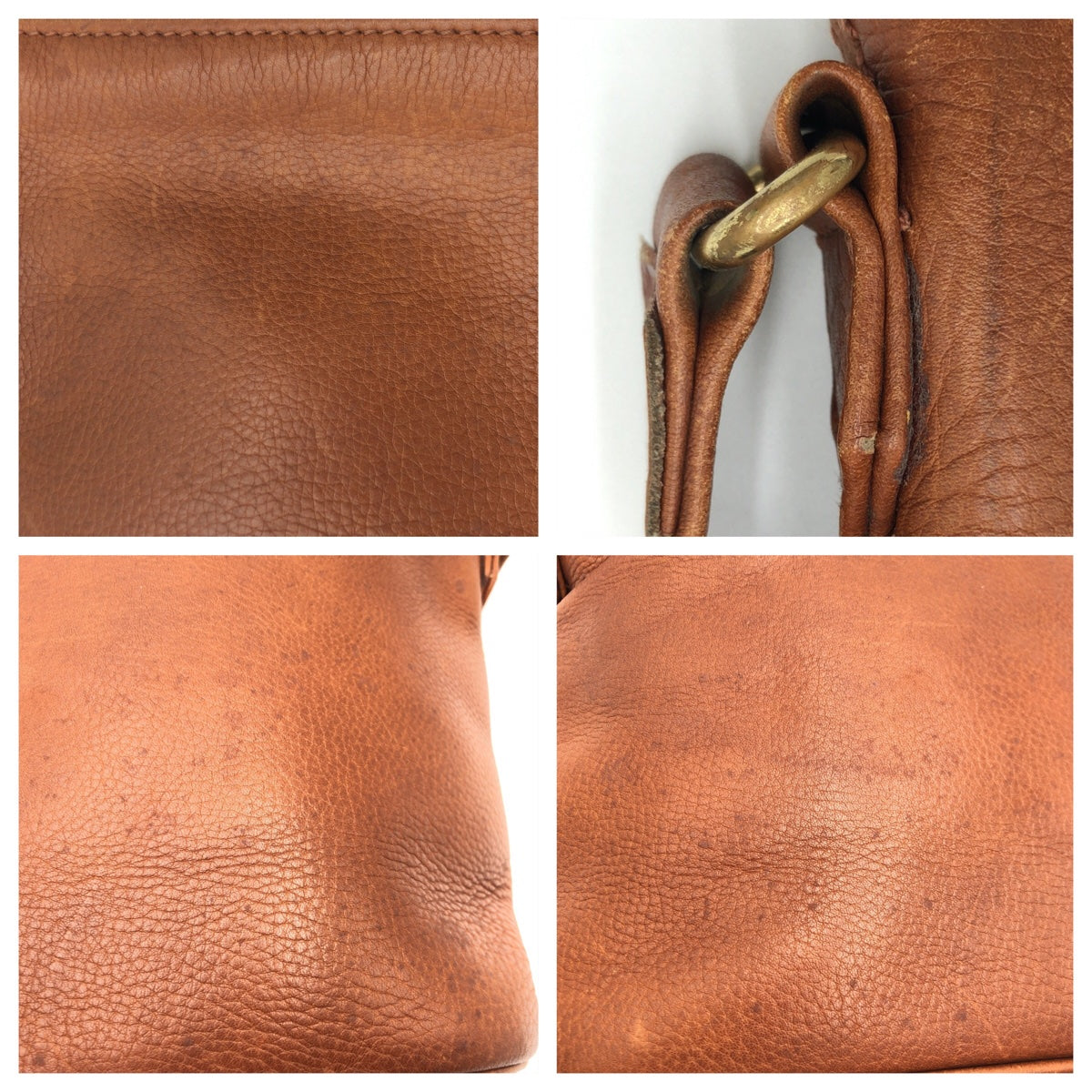 COACH コーチ ブラウン 茶 ゴールド金具 レザー 4907 ショルダーバッグ 斜め掛け  レディース