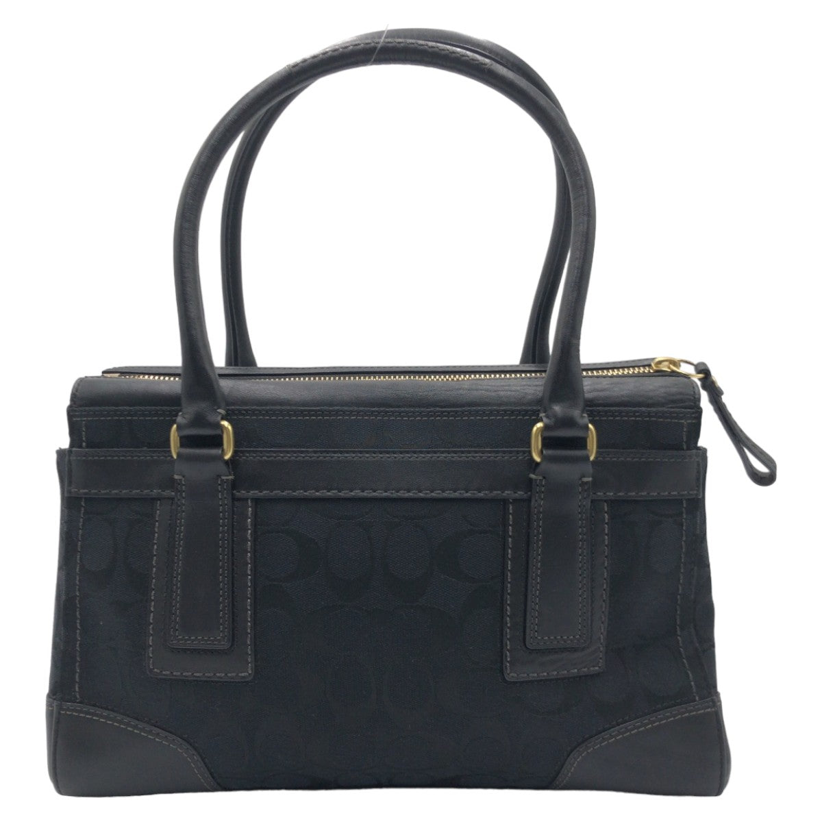 COACH コーチ シグネチャー レガシー ブラック 黒 ゴールド金具 キャンバス 11062 ハンドバッグ トートバッグ  レディース
