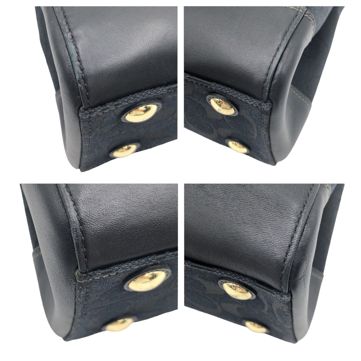 COACH コーチ シグネチャー レガシー ブラック 黒 ゴールド金具 キャンバス 11062 ハンドバッグ トートバッグ  レディース