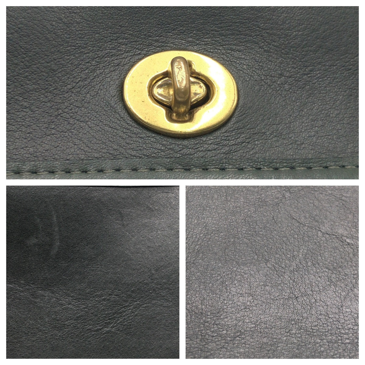 COACH コーチ オールドコーチ グリーン 緑 ゴールド金具 レザー 221 ショルダーバッグ 斜め掛け  レディース