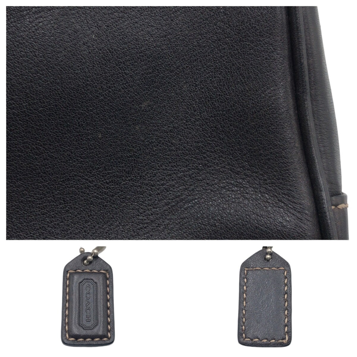COACH コーチ ブラウン 茶 レザー 7785 ハンドバッグ アクセサリーポーチ  レディース