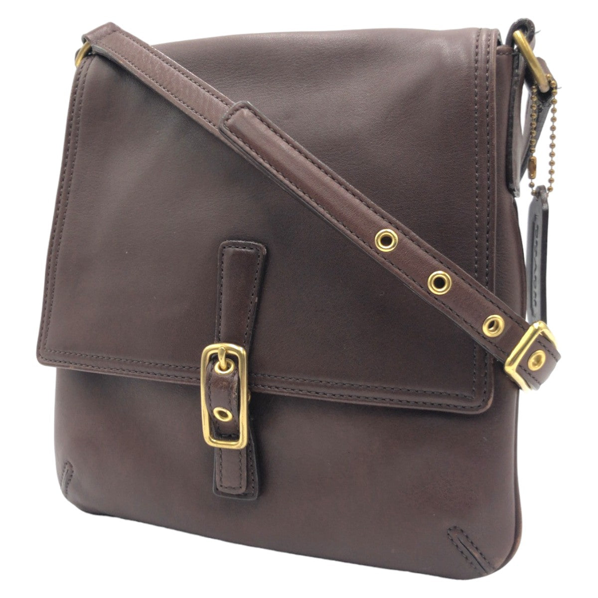 COACH コーチ ブラウン 茶 ゴールド金具 レザー 9592 ショルダーバッグ ワンショルダーバッグ  レディース