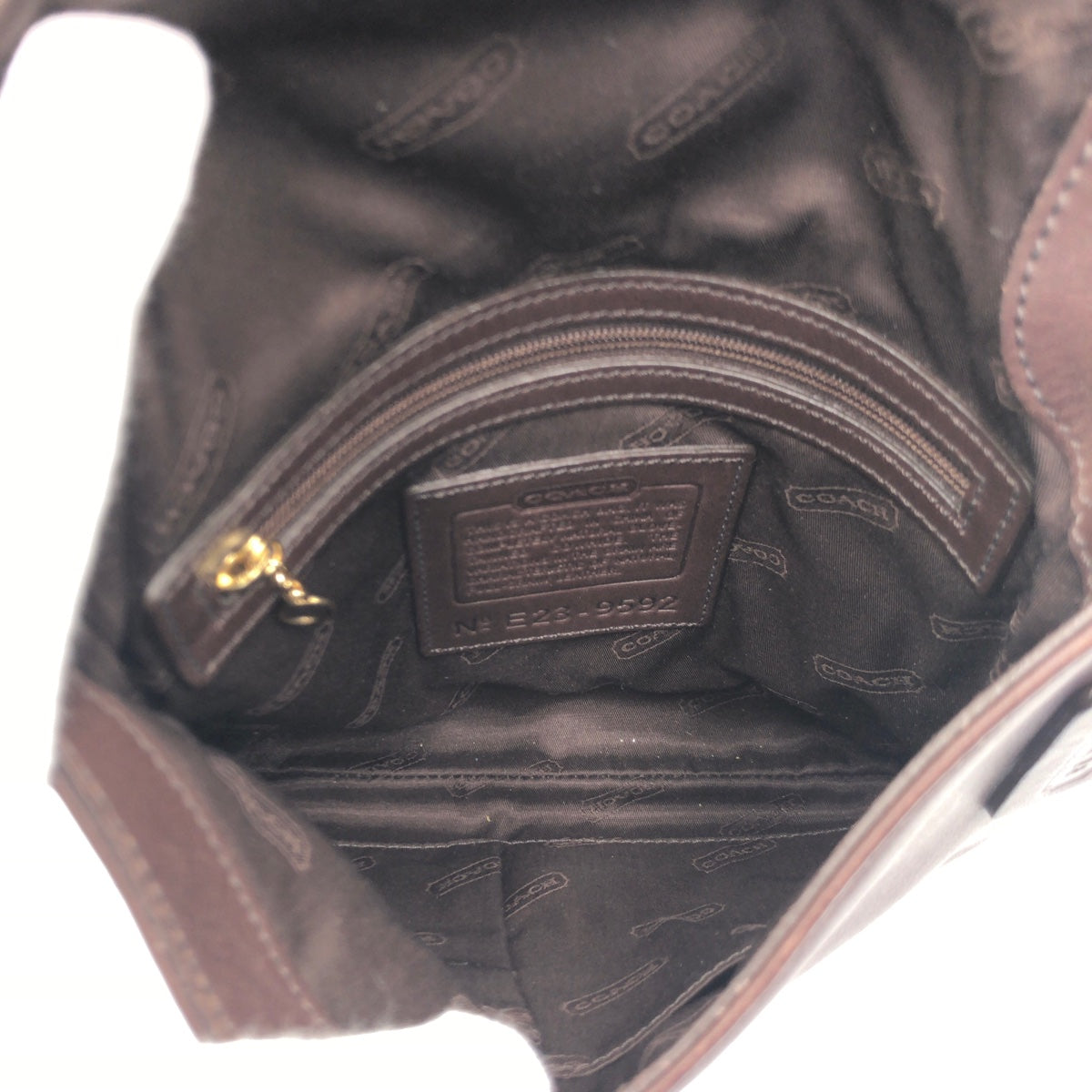 COACH コーチ ブラウン 茶 ゴールド金具 レザー 9592 ショルダーバッグ ワンショルダーバッグ  レディース