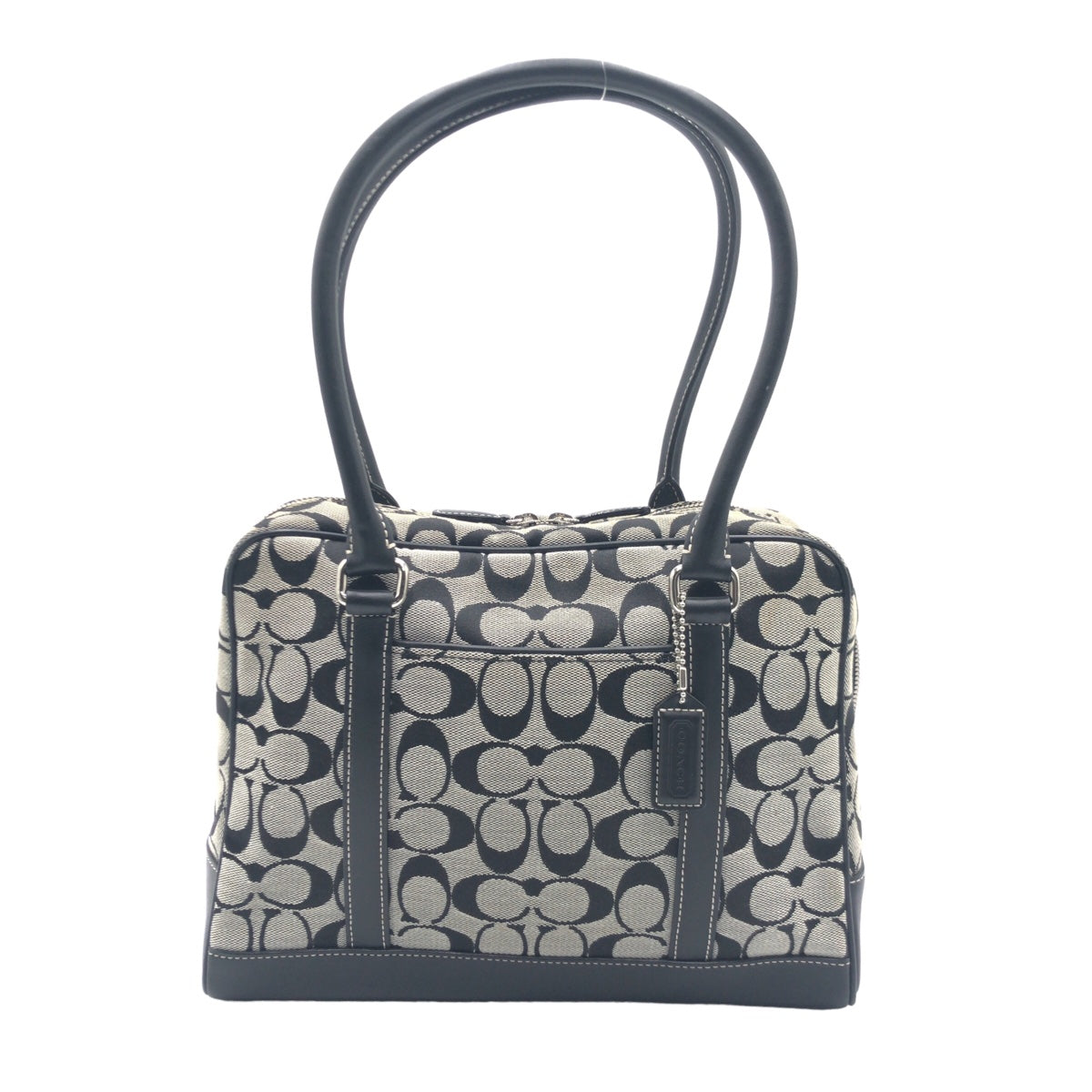 COACH コーチ シグネチャー グレー ブラック 黒 キャンバス 6097 トートバッグ ハンドバッグ  レディース