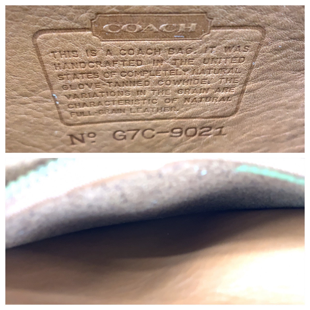 COACH コーチ オールドコーチ ブラウン 茶 レザー 9021 ショルダーバッグ ハンドバッグ  レディース