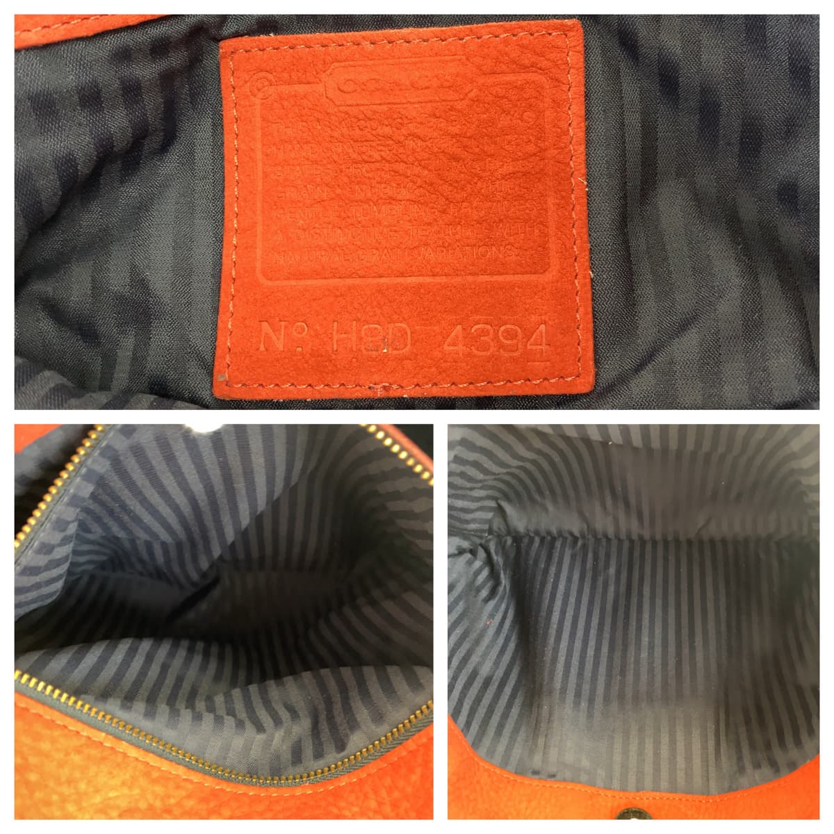 COACH コーチ オレンジ ゴールド金具 スウェード 4394 ショルダーバッグ 肩掛け  レディース