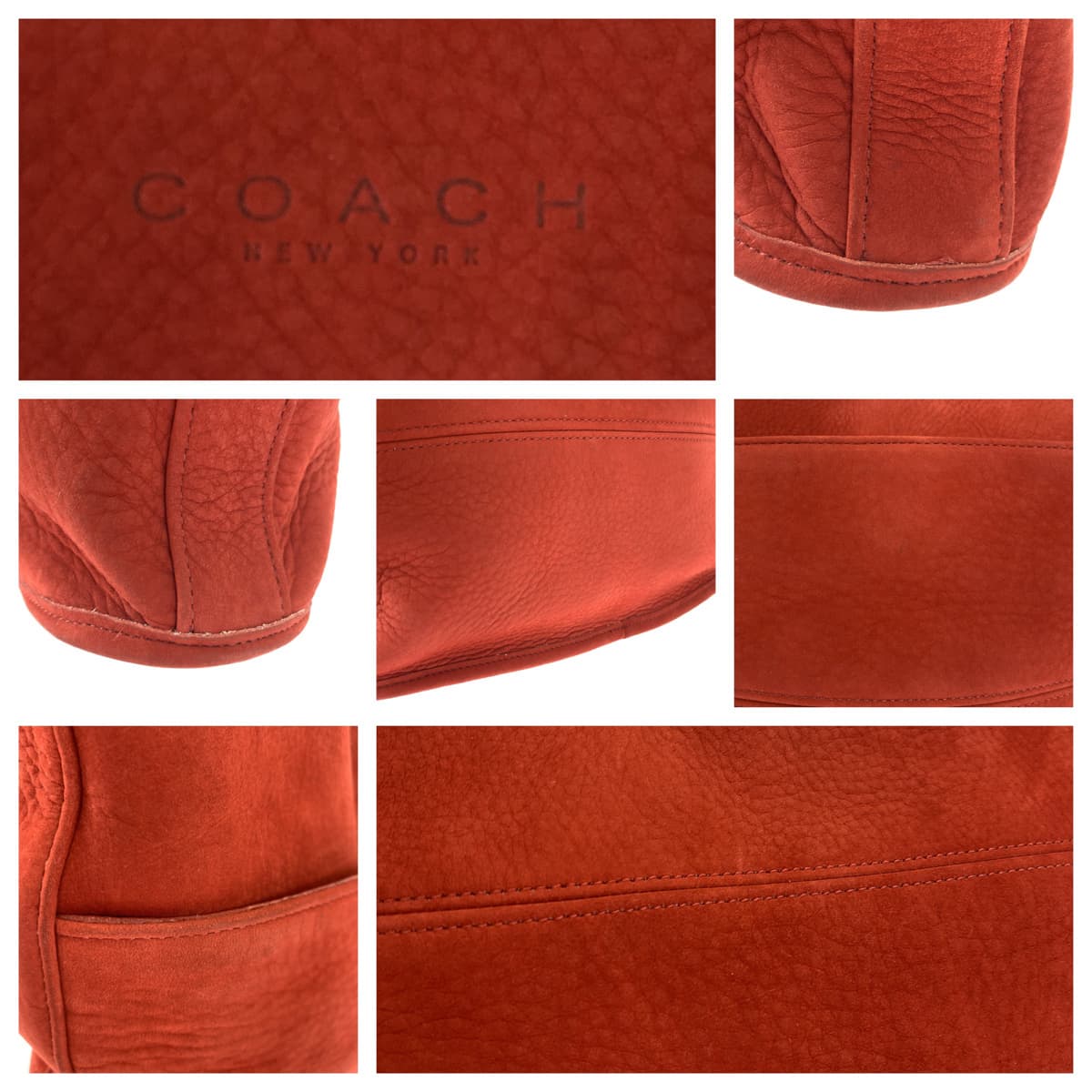 COACH コーチ オレンジ ゴールド金具 スウェード 4394 ショルダーバッグ 肩掛け  レディース
