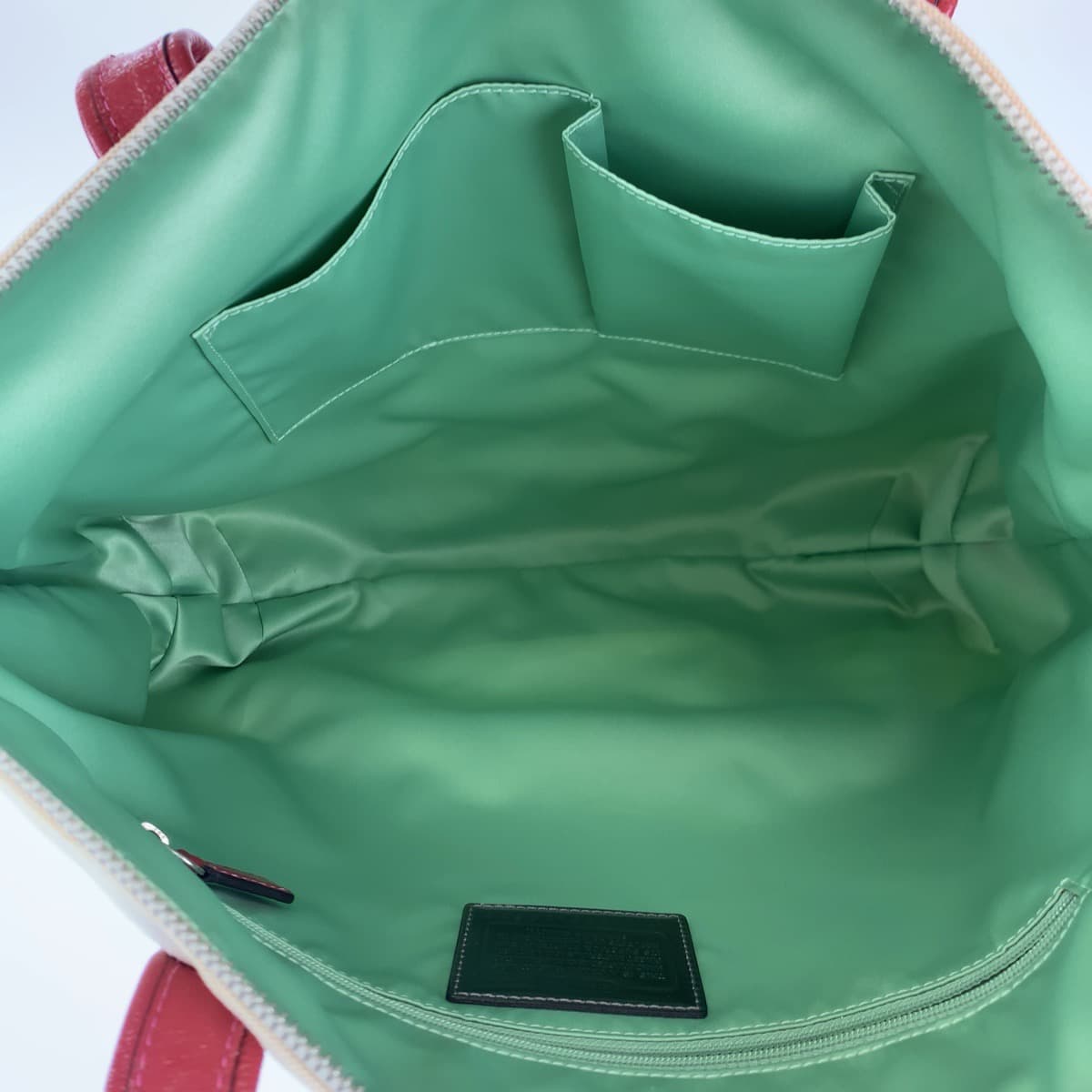 COACH コーチ ポピー バタフライ ホワイト 白 ピンク キャンバス 14539 ショルダーバッグ トートバッグ  レディース
