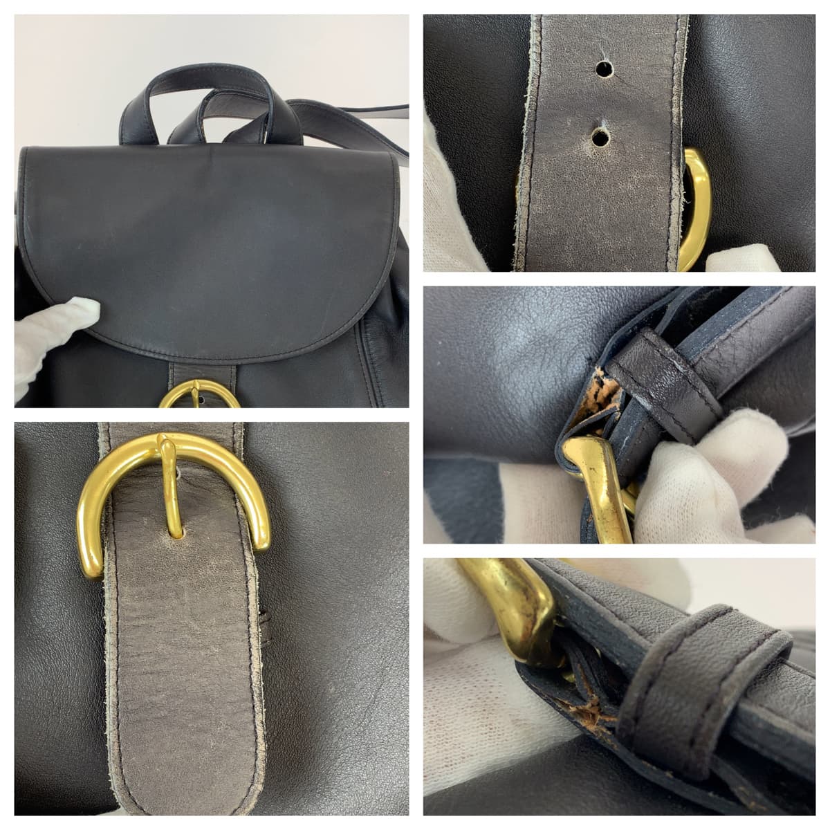 COACH コーチ ヴィンテージ オールドコーチ ブラック 黒 レザー 4134 リュック バックパック  レディース