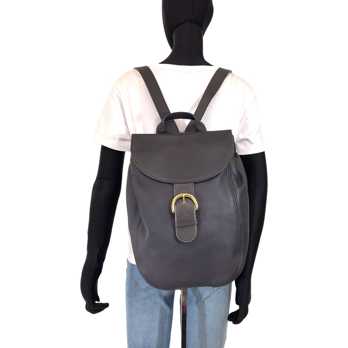 COACH コーチ ヴィンテージ オールドコーチ ブラック 黒 レザー 4134 リュック バックパック  レディース