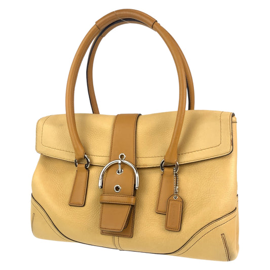 COACH コーチ ベージュ レザー 9629P ショルダーバッグ ハンドバッグ  レディース