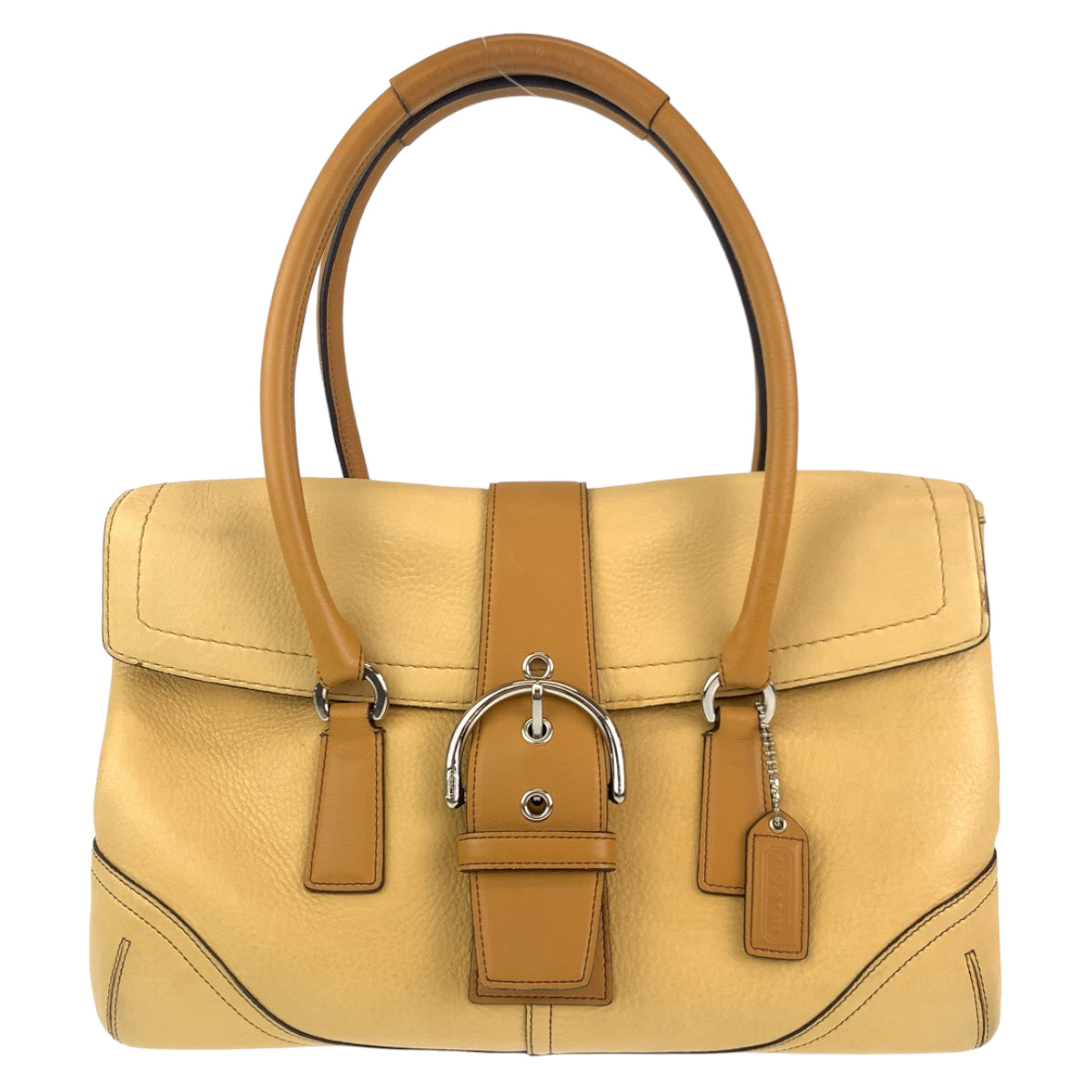 COACH コーチ ベージュ レザー 9629P ショルダーバッグ ハンドバッグ  レディース