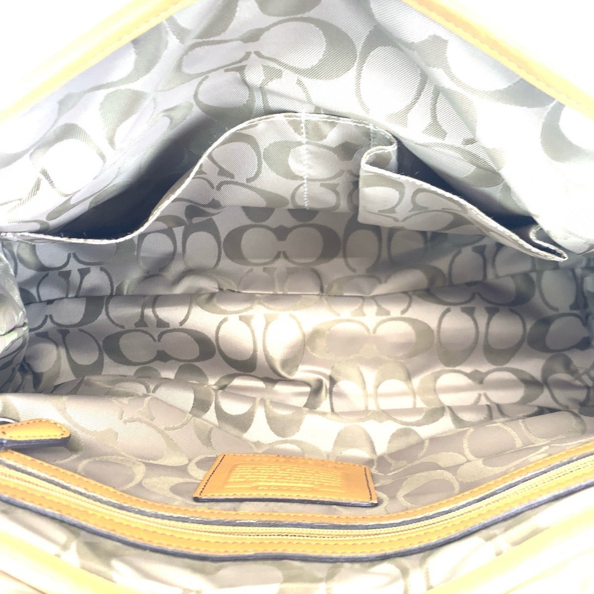 COACH コーチ ベージュ レザー 9629P ショルダーバッグ ハンドバッグ  レディース