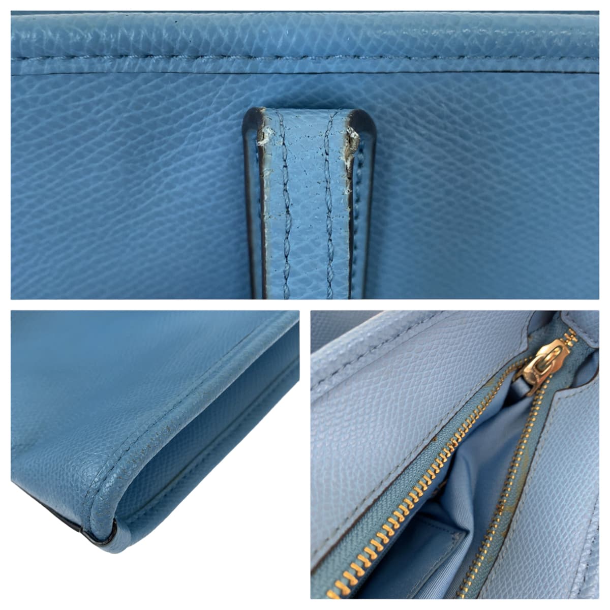 COACH コーチ ライトブルー 水色 レザー F36875 トートバッグ ハンドバッグ  レディース