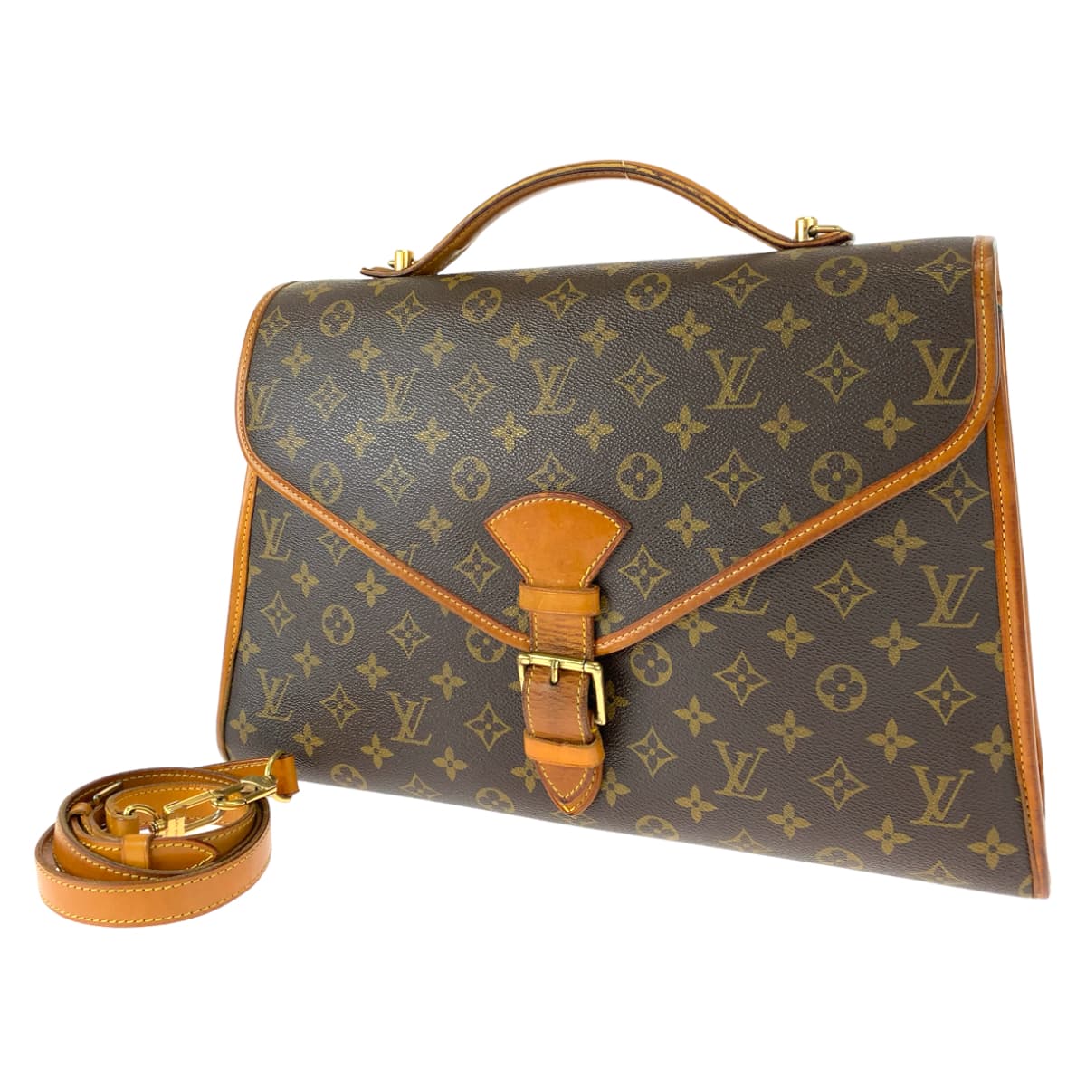 LOUIS VUITTON ルイヴィトン モノグラム ビバリー ブラウン 茶 PVC M51121 ショルダーバッグ ハンドバッグ 2way  メンズ