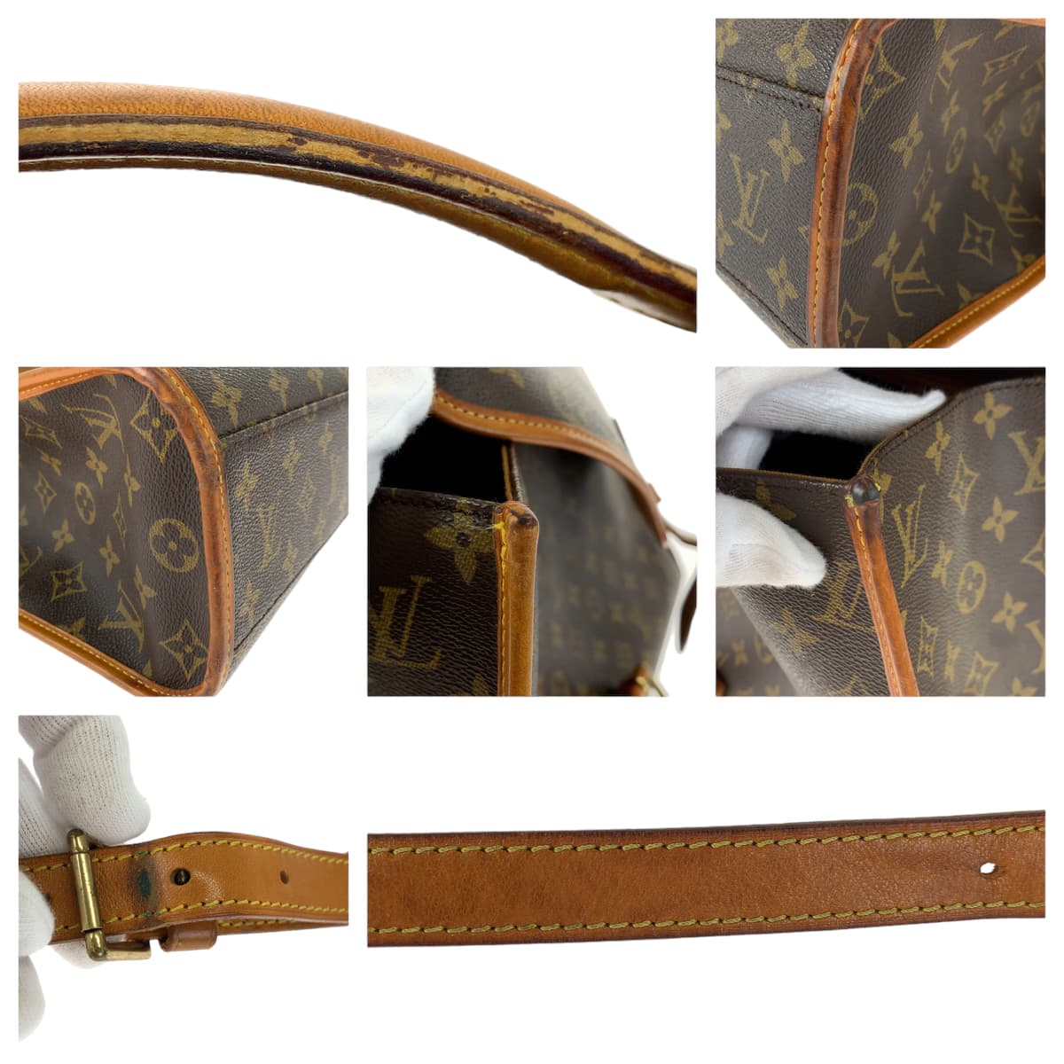 LOUIS VUITTON ルイヴィトン モノグラム ビバリー ブラウン 茶 PVC M51121 ショルダーバッグ ハンドバッグ 2way  メンズ