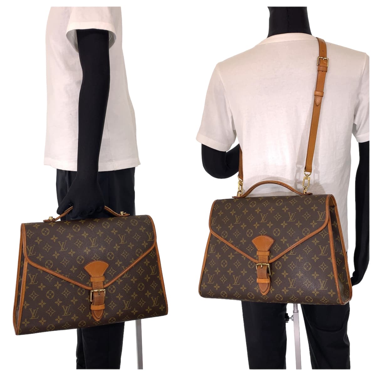 LOUIS VUITTON ルイヴィトン モノグラム ビバリー ブラウン 茶 PVC M51121 ショルダーバッグ ハンドバッグ 2way  メンズ