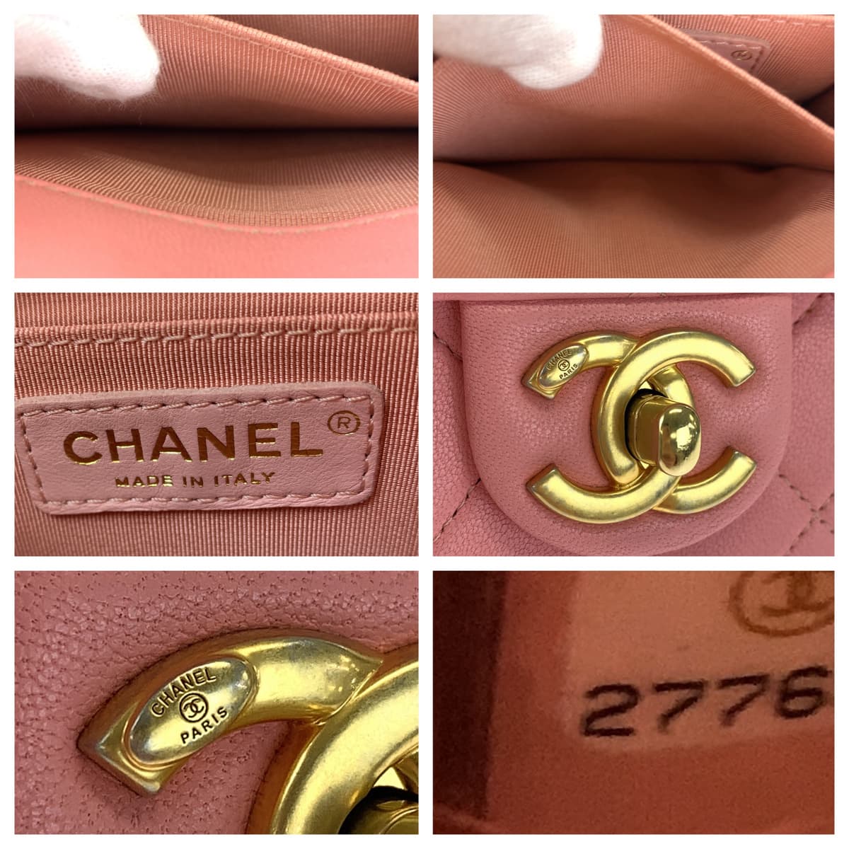 CHANEL シャネル マトラッセ ココマーク ターンロック フェイクパール ピンク ゴールド金具 ラムスキン チェーンショルダーバッグ 斜め掛け  レディース