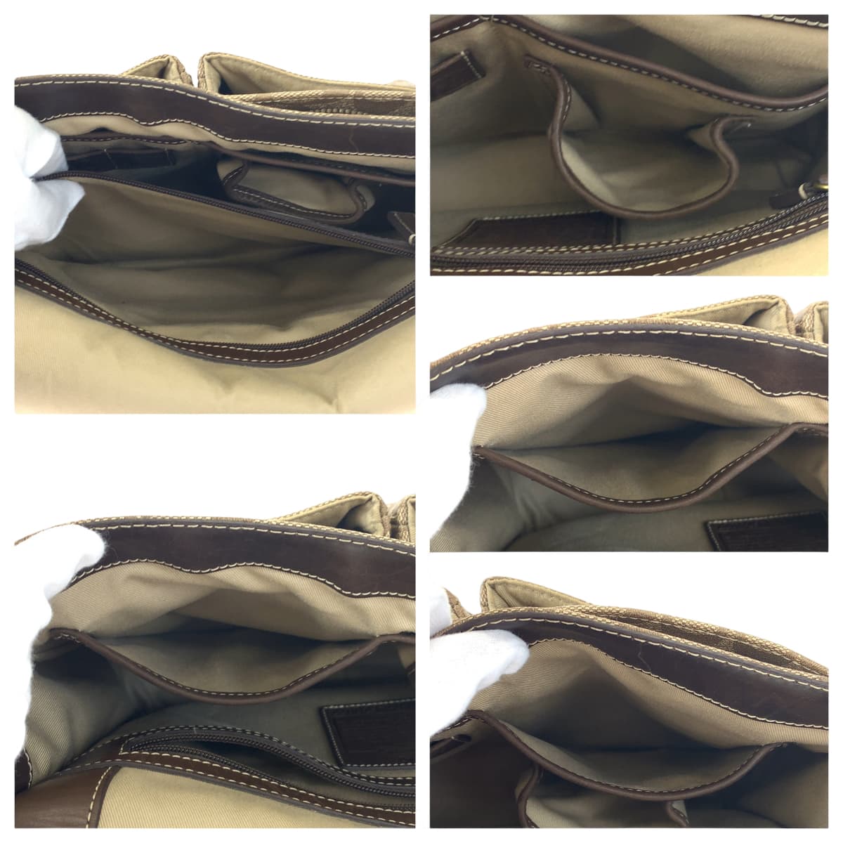 COACH コーチ シグネチャー ヘリテージ ストライプ ブラウン 茶 ゴールド金具 PVC F70077 ショルダーバッグ 斜め掛け  メンズ
