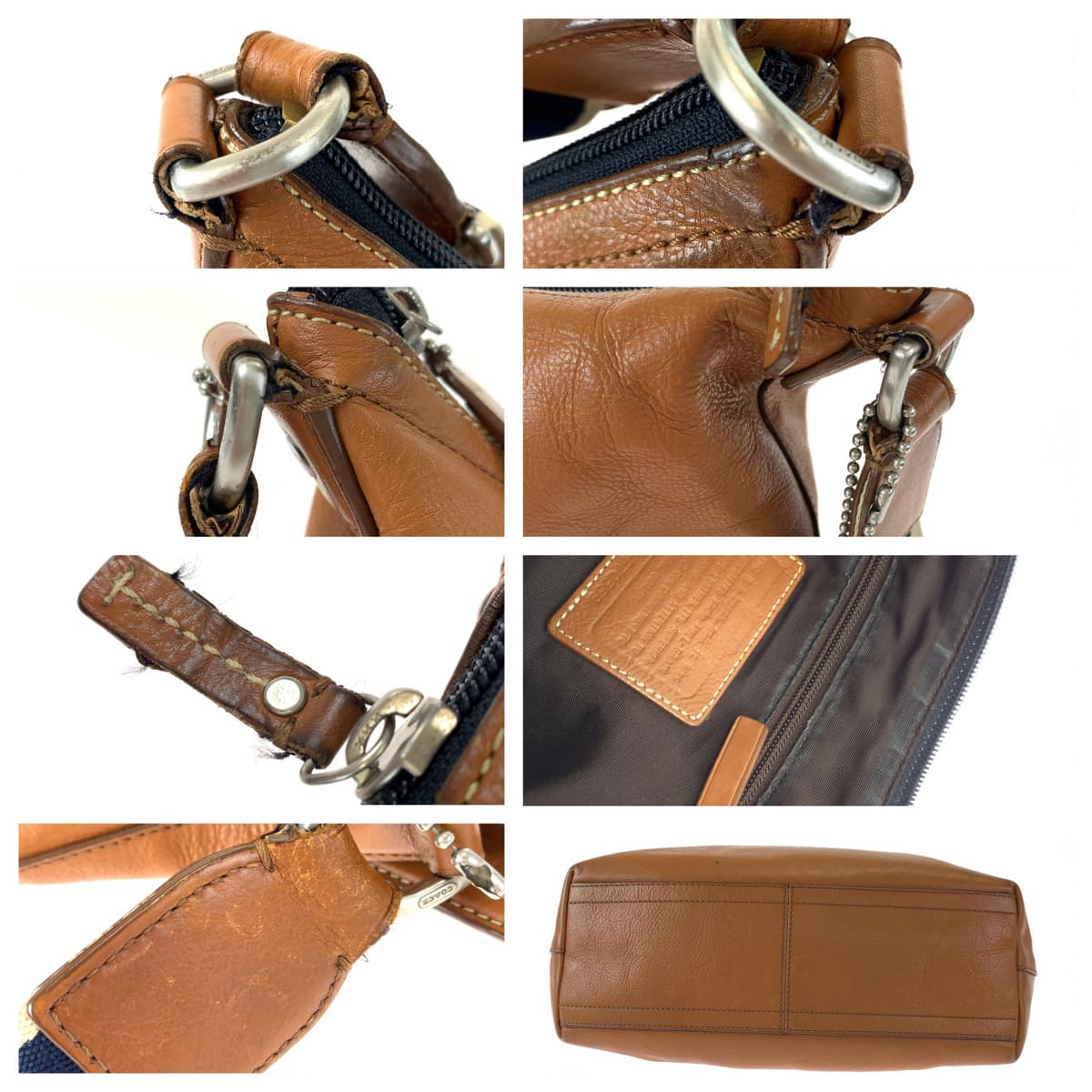 COACH コーチ ヘリテージウェブ ブラウン 茶 レザー F70559 ショルダーバッグ 斜め掛け  メンズ