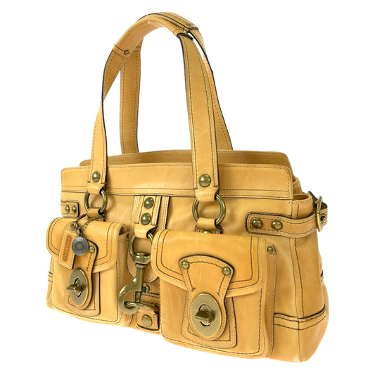 COACH コーチ ブラウン 茶 レザー 11130 トートバッグ ハンドバッグ  レディース